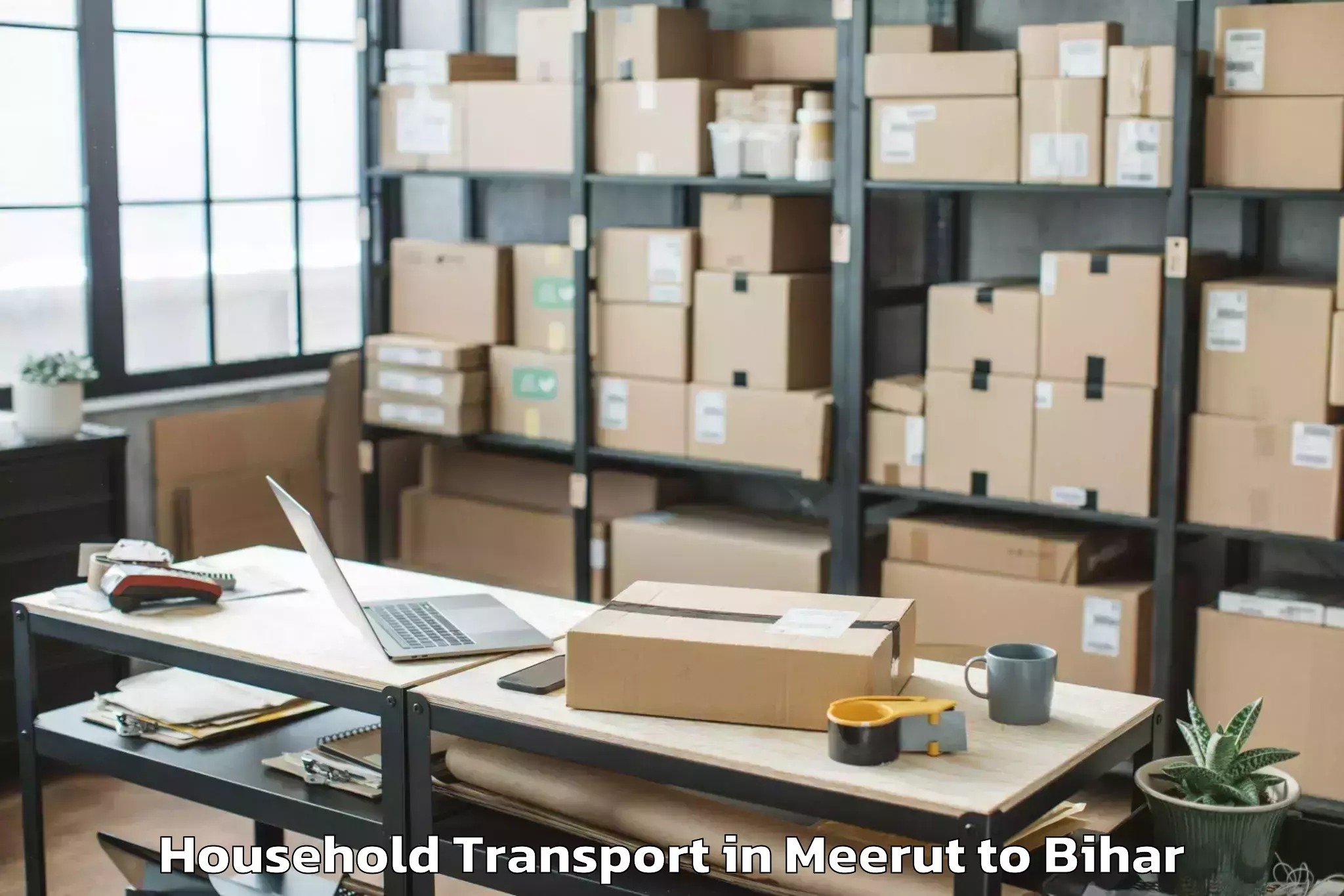 Easy Meerut to Basopatti Household Transport Booking